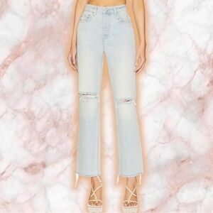 NWT GRLFRND ‘Cassidy’ Mid Rise Straight Leg Jean in “Palm Desert” Size 24